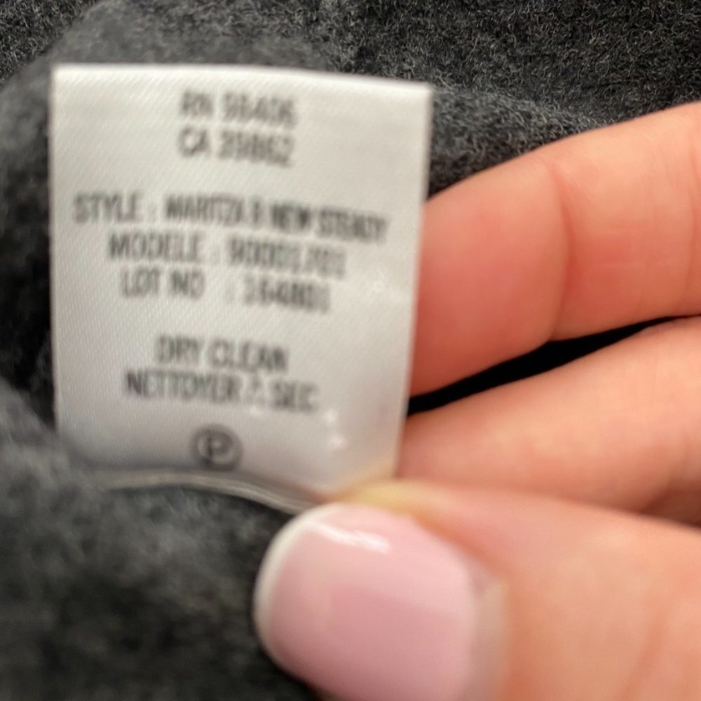 Theory Gray Wool Open Cardigan Size Small - Picture 3 of 6